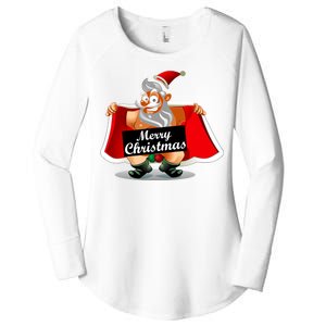 Merry Chrismas X-Mas Santa Bells Women's Perfect Tri Tunic Long Sleeve Shirt