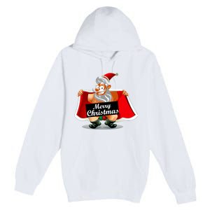 Merry Chrismas X-Mas Santa Bells Premium Pullover Hoodie