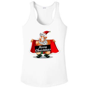 Merry Chrismas X-Mas Santa Bells Ladies PosiCharge Competitor Racerback Tank