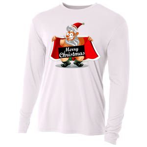 Merry Chrismas X-Mas Santa Bells Cooling Performance Long Sleeve Crew