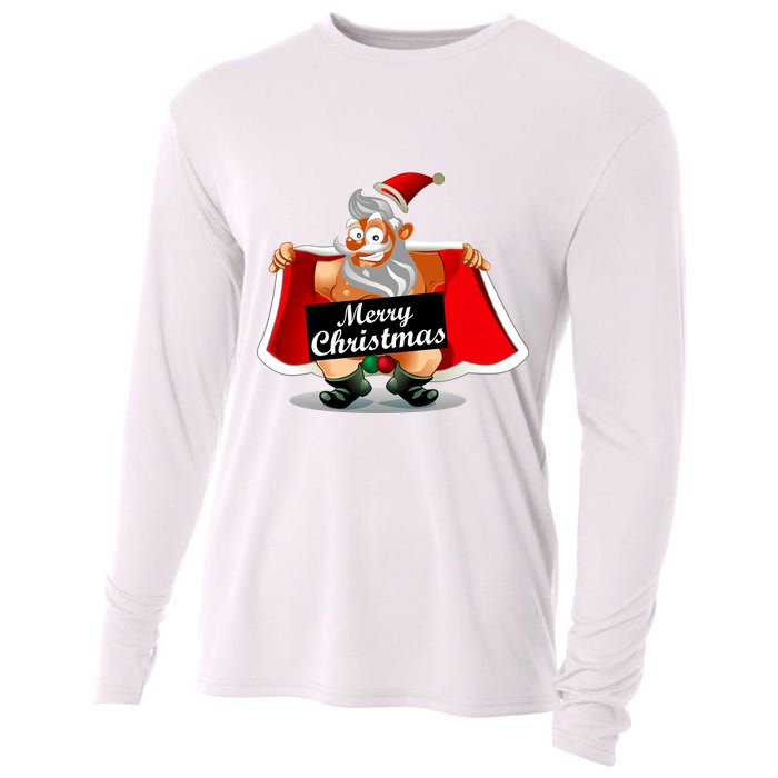 Merry Chrismas X-Mas Santa Bells Cooling Performance Long Sleeve Crew