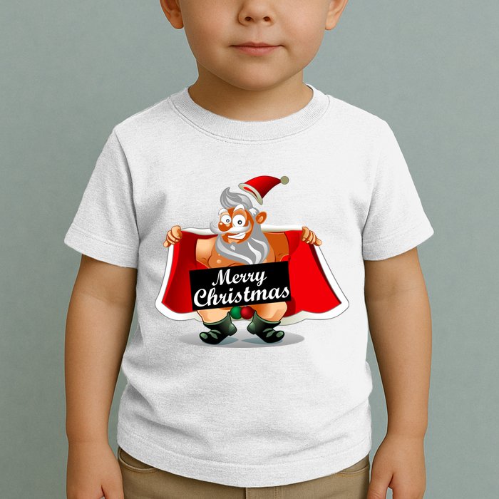 Merry Chrismas X-Mas Santa Bells Toddler T-Shirt