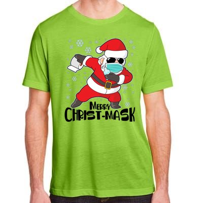 Merry Christ-Mask Dabbing Quarantine Santa Claus  Adult ChromaSoft Performance T-Shirt