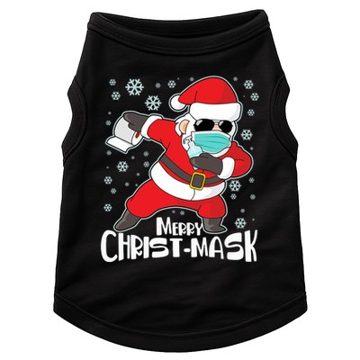 Merry Christ-Mask Dabbing Quarantine Santa Claus  Doggie Tank