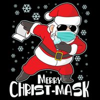 Merry Christ-Mask Dabbing Quarantine Santa Claus  Cooling Performance Crew T-Shirt