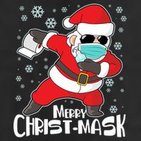 Merry Christ-Mask Dabbing Quarantine Santa Claus  Adult Drive Performance Visor