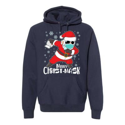 Merry Christ-Mask Dabbing Quarantine Santa Claus  Premium Hoodie