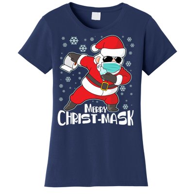 Merry Christ-Mask Dabbing Quarantine Santa Claus  Women's T-Shirt