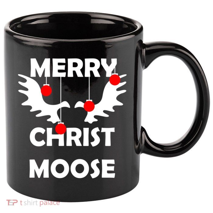 Merry Christ-Moose 11oz C Handle Ceramic Mug