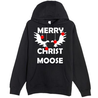 Merry Christ-Moose Premium Pullover Hoodie