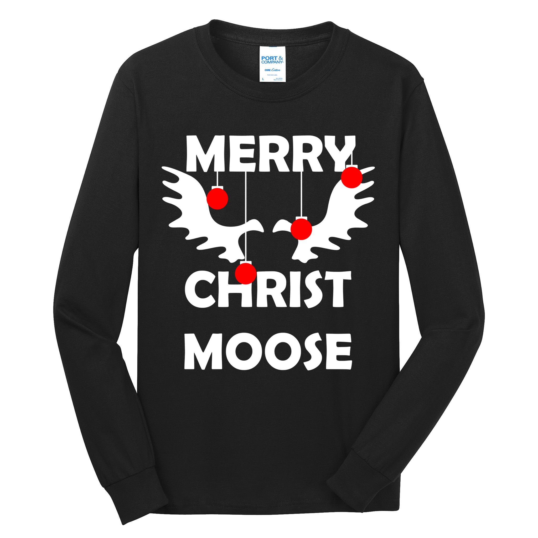 Merry Christ-Moose Tall Long Sleeve T-Shirt