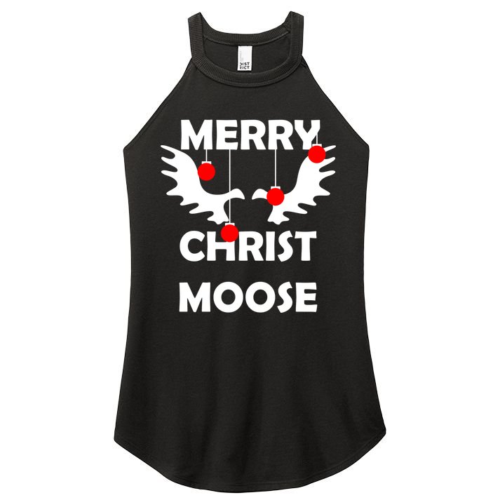 Merry Christ-Moose Women's Perfect Tri Rocker Tank