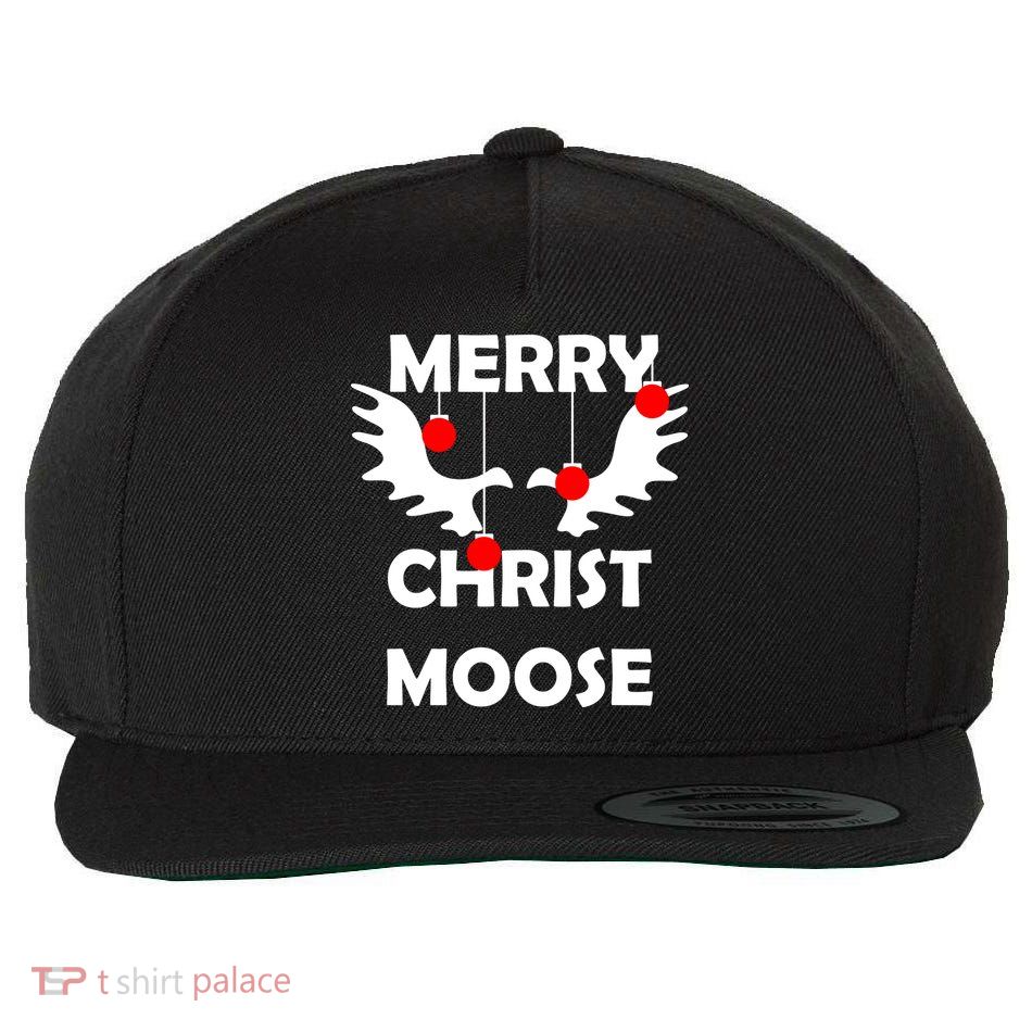 Merry Christ-Moose Wool Snapback Cap