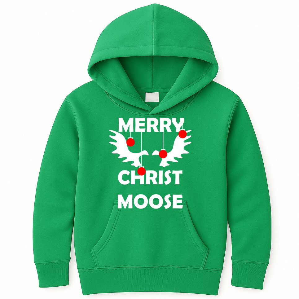 Merry Christ-Moose Kids Hoodie