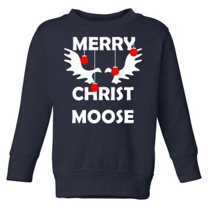 Merry Christ-Moose Toddler Sweatshirt