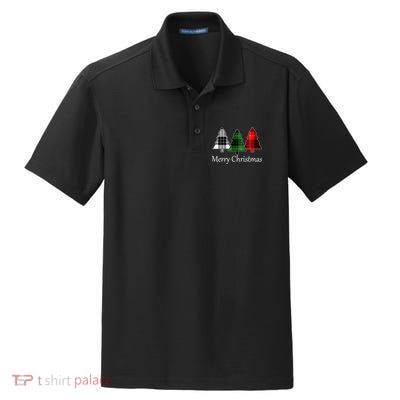 Merry Christmas Dry Zone Grid Polo