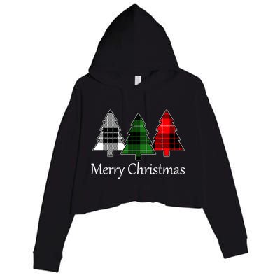 Merry Christmas Crop Fleece Hoodie