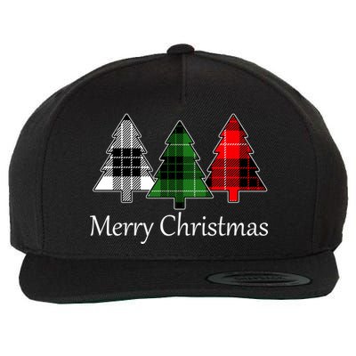 Merry Christmas Wool Snapback Cap