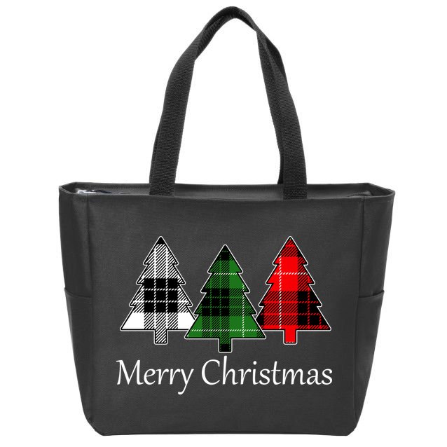 Merry Christmas Zip Tote Bag