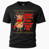 Merry Christmas And Stay Away From Me Reindeer Cooling Performance Crew T-Shirt