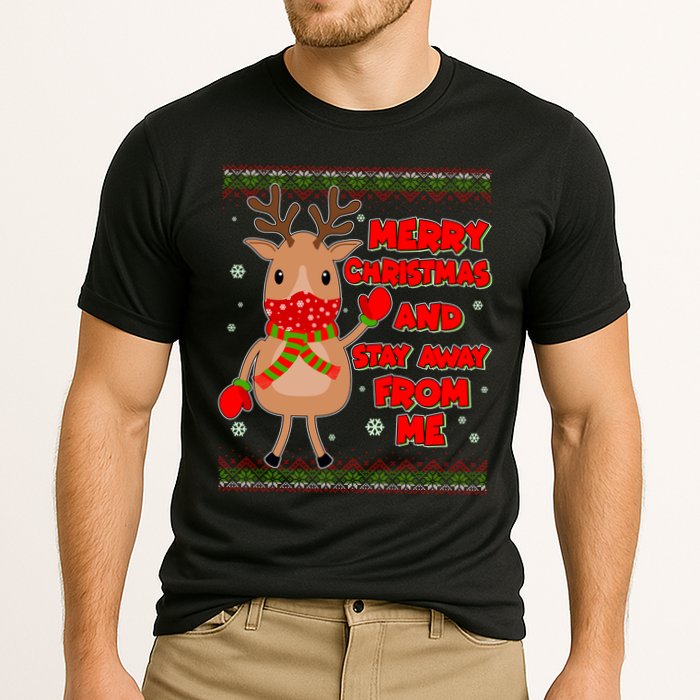 Merry Christmas And Stay Away From Me Reindeer Cooling Performance Crew T-Shirt