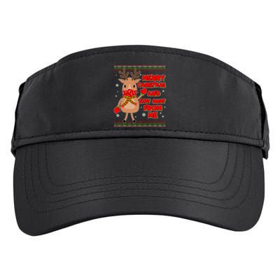 Merry Christmas And Stay Away From Me Reindeer Adult Drive Performance Visor