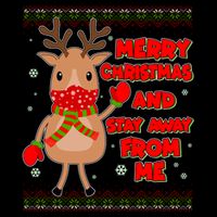Merry Christmas And Stay Away From Me Reindeer Polo