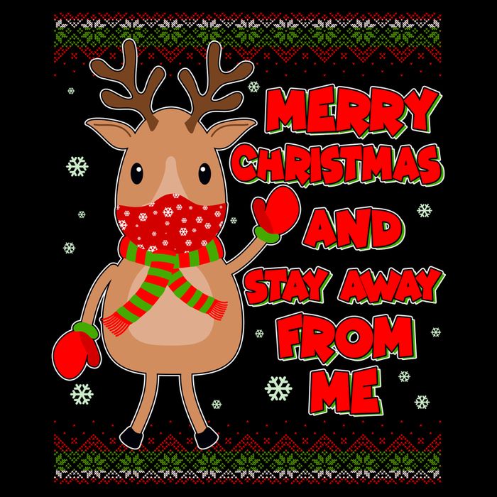 Merry Christmas And Stay Away From Me Reindeer Polo