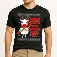 Merry Christmas And Stay Away From Me Reindeer Ugly Sweater Cooling Performance Crew T-Shirt