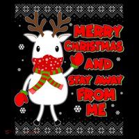 Merry Christmas And Stay Away From Me Reindeer Ugly Sweater Impact Tech Backpack
