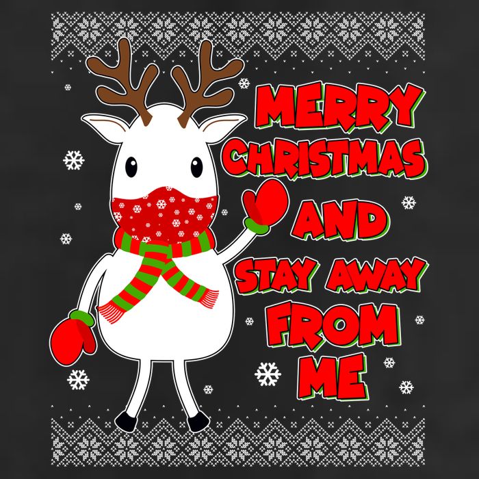 Merry Christmas And Stay Away From Me Reindeer Ugly Sweater 11oz C Handle Ceramic Mug