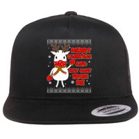 Merry Christmas And Stay Away From Me Reindeer Ugly Sweater Flatbill Hat