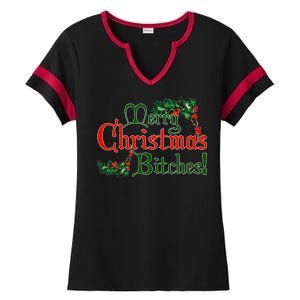 Merry Christmas Bitches! Ladies Halftime Notch Neck Tee