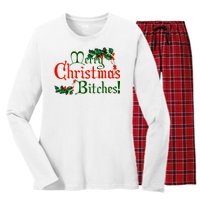 Merry Christmas Bitches! Women's Long Sleeve Flannel Pajama Set 