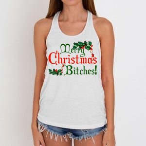 Merry Christmas Bitches! Women's Knotted Racerback Tank