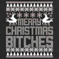 Merry Christmas Bitches Ugly Christmas Sweater Design Cool Comfort Performance Bucket Hat