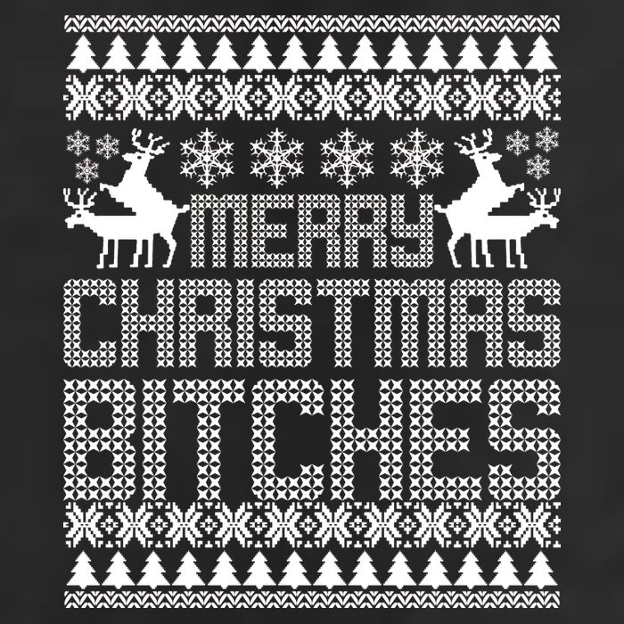Merry Christmas Bitches Ugly Christmas Sweater Design Cool Comfort Performance Bucket Hat