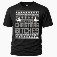 Merry Christmas Bitches Ugly Christmas Sweater Design Cooling Performance Crew T-Shirt