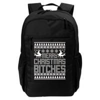 Merry Christmas Bitches Ugly Christmas Sweater Design Backpack