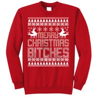 Merry Christmas Bitches Ugly Christmas Sweater Design Sweatshirt