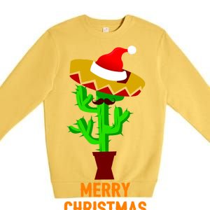 Merry Christmas Cactus Premium Crewneck Sweatshirt