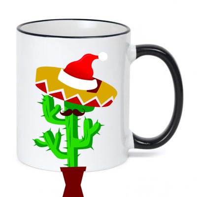 Merry Christmas Cactus 11oz Black Color Changing Mug