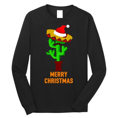 Merry Christmas Cactus Long Sleeve Shirt