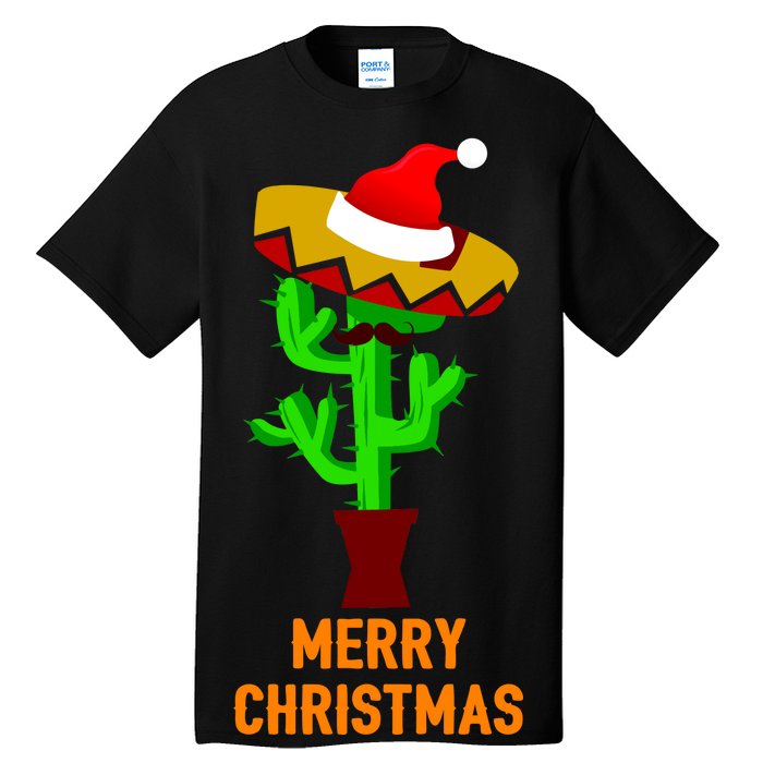 Merry Christmas Cactus Tall T-Shirt