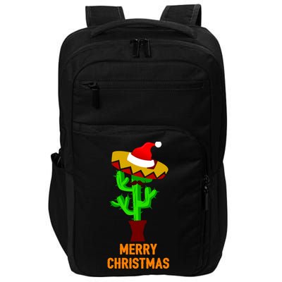 Merry Christmas Cactus Impact Tech Backpack