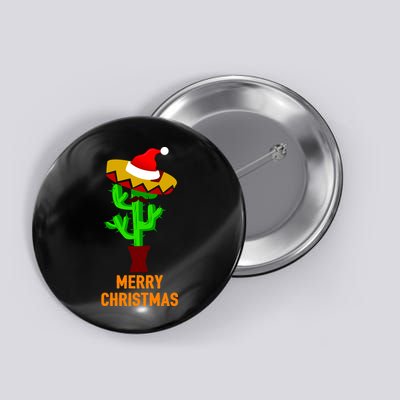 Merry Christmas Cactus Button