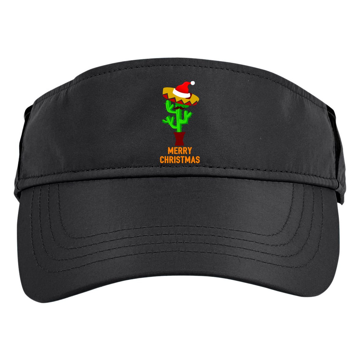 Merry Christmas Cactus Adult Drive Performance Visor