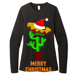 Merry Christmas Cactus Womens CVC Long Sleeve Shirt