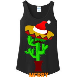 Merry Christmas Cactus Ladies Essential Tank