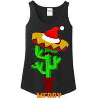 Merry Christmas Cactus Ladies Essential Tank